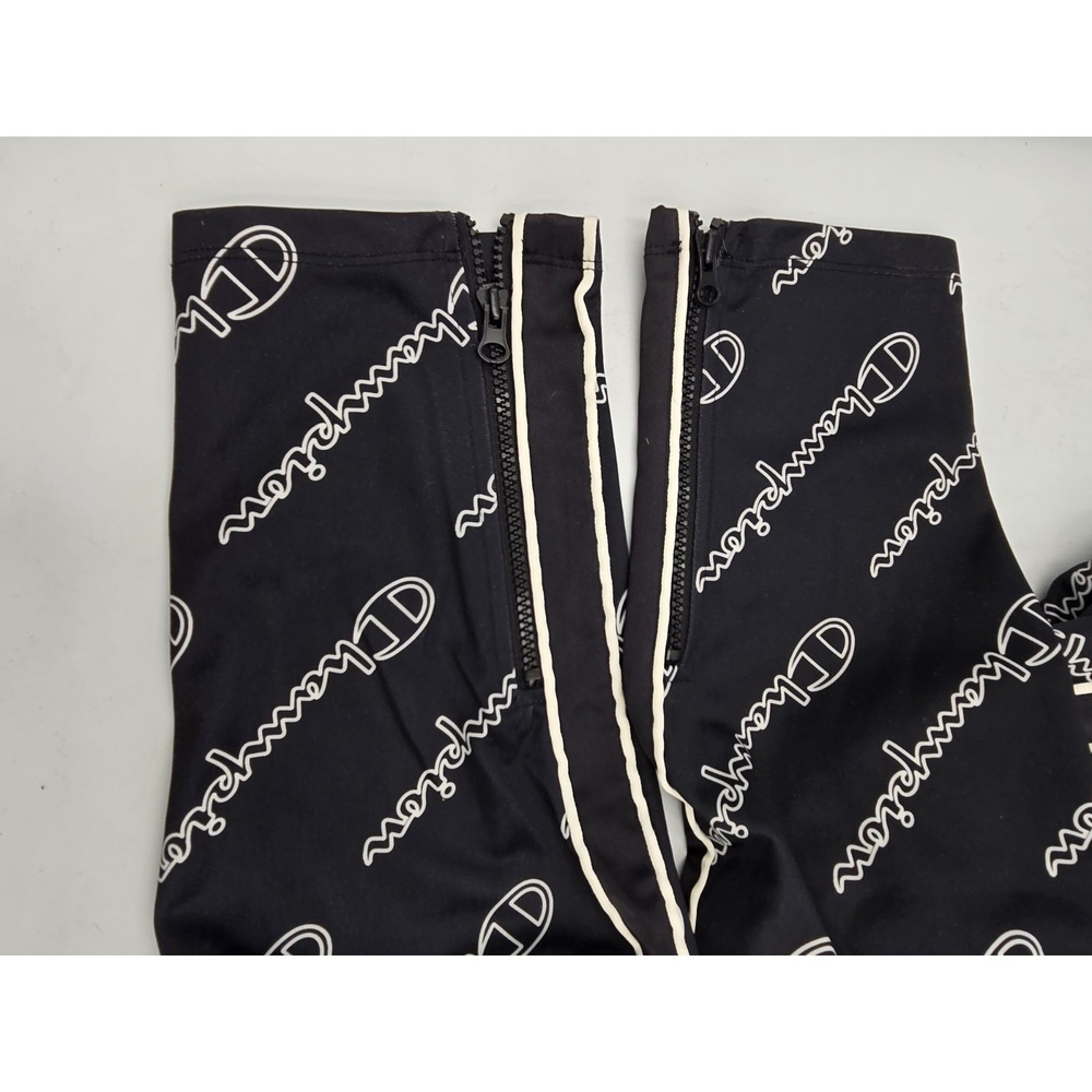 Champion Athletic Drawstring Pants Pattern Black White Medium Mens Women's - Picture 7 of 14